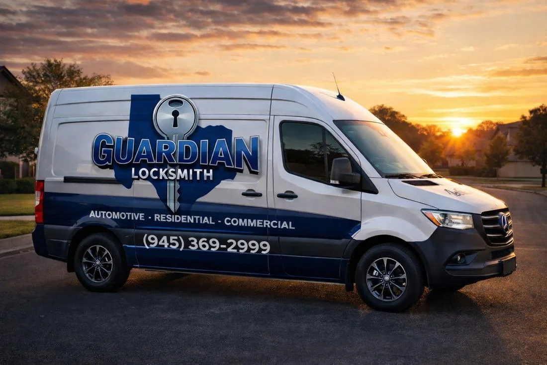 Guardian Locksmith TX branded service van Dallas Fort Worth