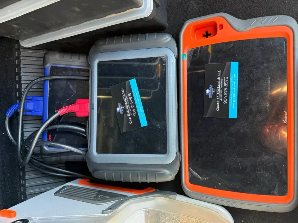 Diagnostic tablets and programming equipment used for vehicle key work