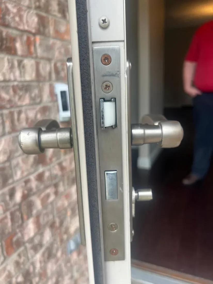 Home door lock and latch hardware
